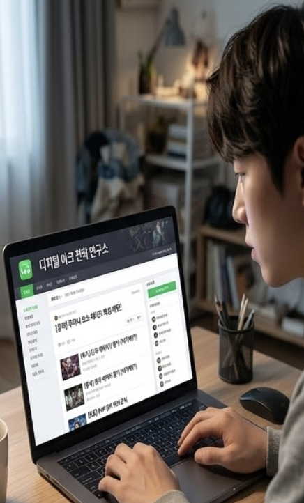 DX 각성자들 갤러리와 디시 커뮤니티 활용 모습