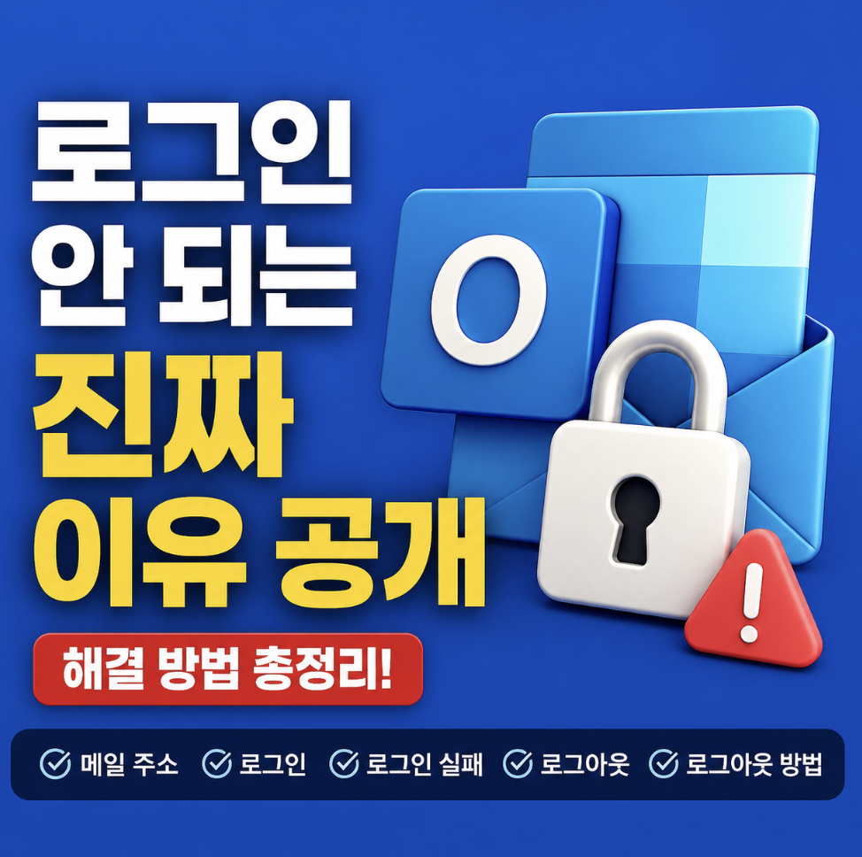 “왜 나만 막힐까?” 드디어 밝혀진 숨겨진 원인 & 아웃룩 메일 주소 로그인 실패 로그아웃 방법까지