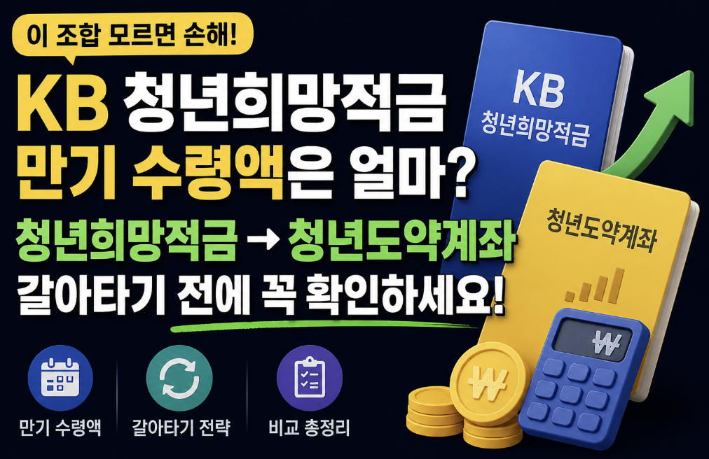 KB 청년희망적금 청년도약계좌 만기 수령액 실화냐… 갈아타기 전에 보면 좋은 판단 기준