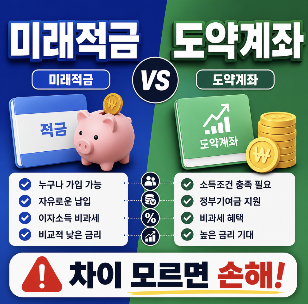 2026 청년미래적금 청년도약계좌 차이 총정리, 가입 전에 3년과 5년 저축 리듬부터 비교하세요!